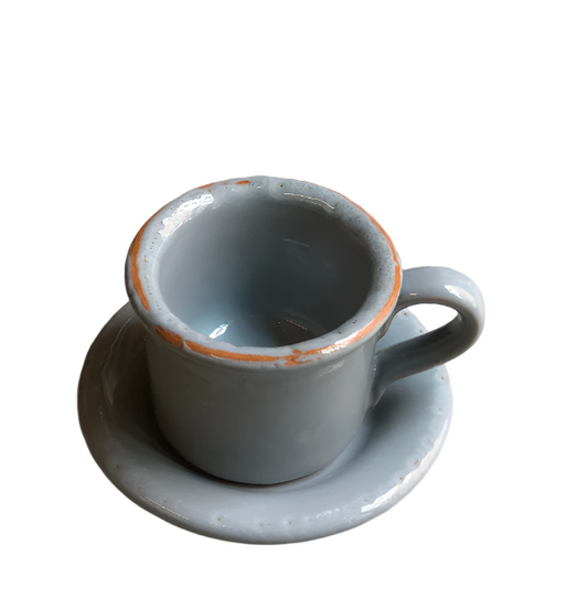 TAVOLOZZA ESPRESSO CUP + SAUCER-LIGHT GREY