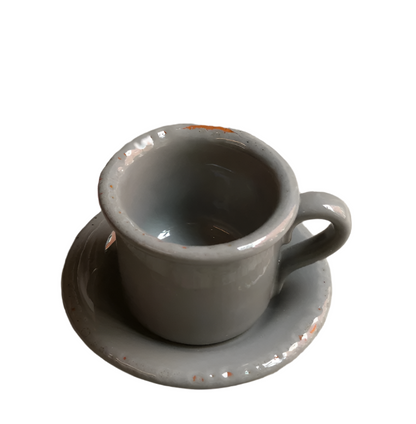 TAVOLOZZA ESPRESSO CUP + SAUCER-DARK GREY