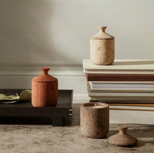 CANDLE-URA SCENTED CANDLE-RED SIENNA