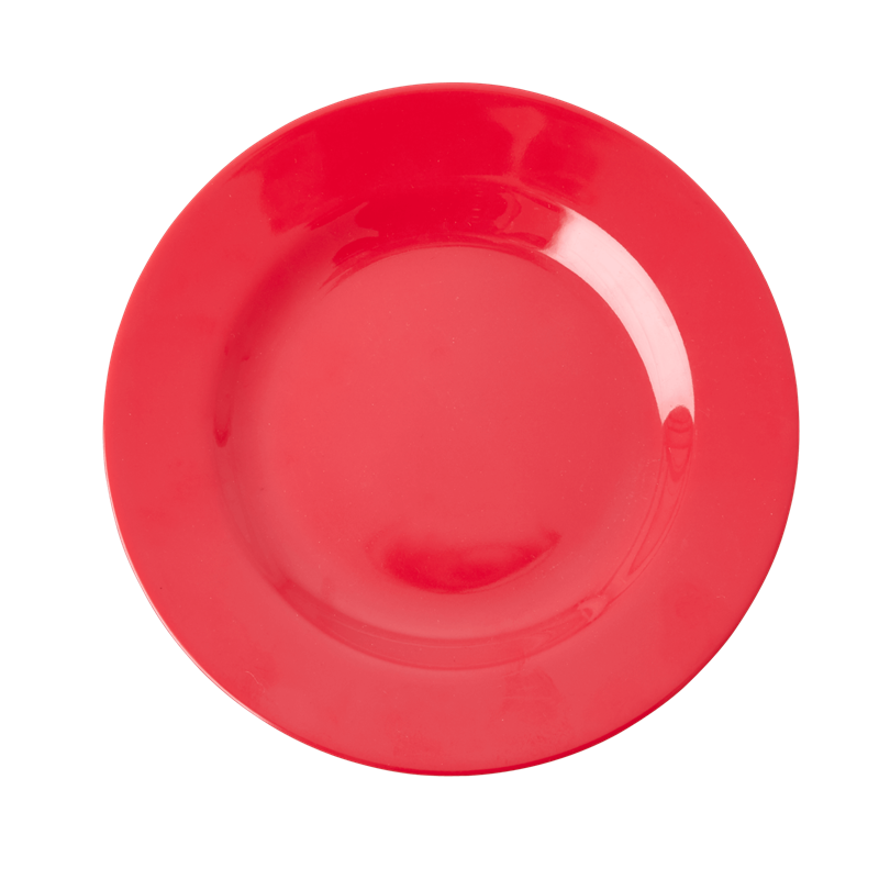 PLATE - MELAMINE ROUND SIDE PLATE IN RED KISS