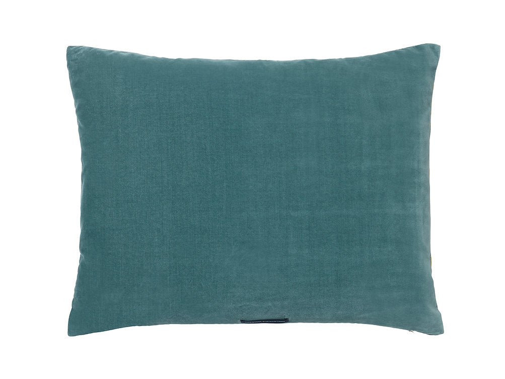 CUSHION-ZARAH 50X70CM VELVET-CARAMEL/PALE BLUE