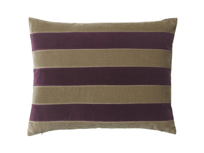 CUSHION-ZARAH 50X70CM VELVET-AUBERGINE/TAUPE