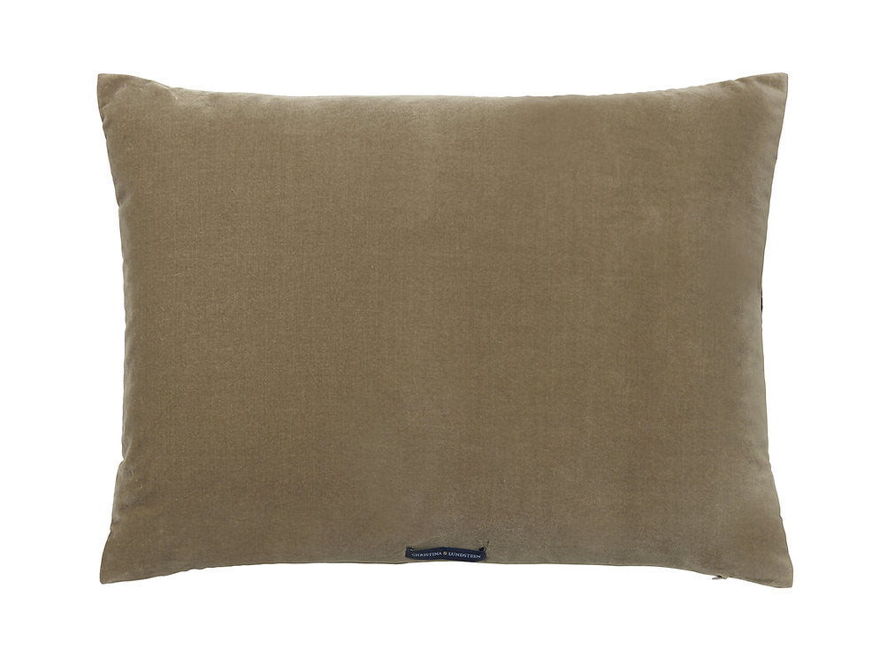 CUSHION-ZARAH 50X70CM VELVET-AUBERGINE/TAUPE