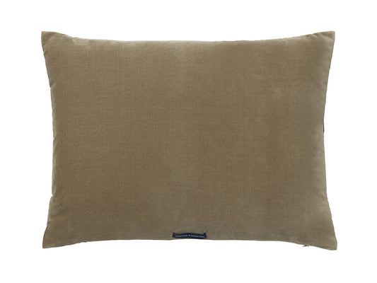CUSHION-ZARAH 50X70CM VELVET-AUBERGINE/TAUPE
