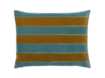 CUSHION-ZARAH 50X70CM VELVET-CARAMEL/PALE BLUE