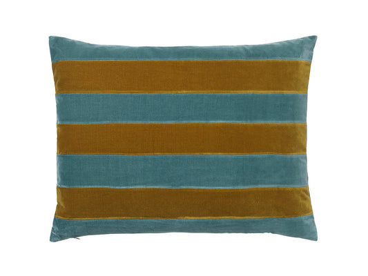 CUSHION-ZARAH 50X70CM VELVET-CARAMEL/PALE BLUE