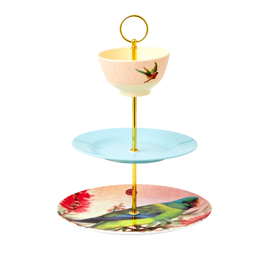 3 TIER DIY CAKE STAND ROD IN GOLD-PLATES NOT INCLUDED