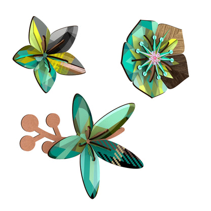 Flower - Winter Garden (set of 3), HOME DECOR, MIHO UNEXPECTED, - Fabrica