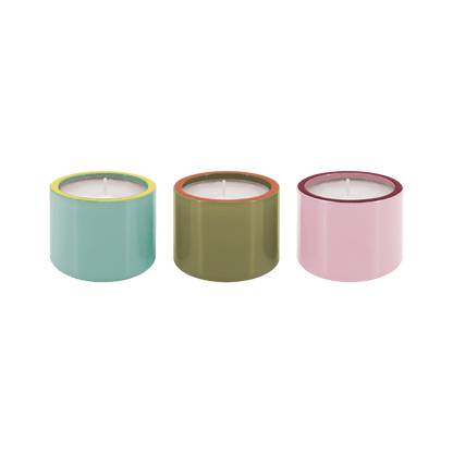 CANDLE HOLDERS-GLASS LIGHTS N.3-SET OF 3