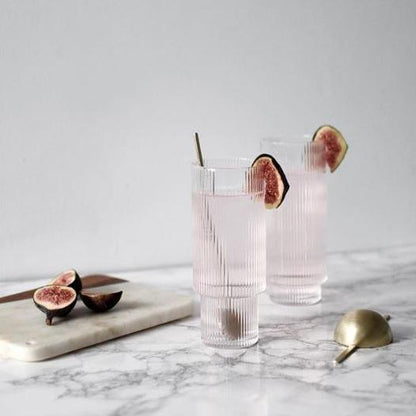 Ripple long drink glasses (set of 4), KITCHENWARE, FERM, - Fabrica