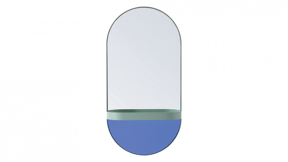 WALL MIRROR WITH TRAY MINT